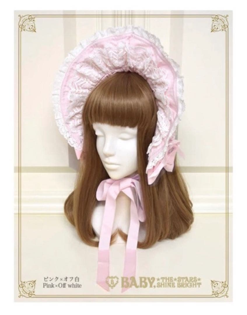 スピンドールハーフボンネット　バーバリー　ピンク