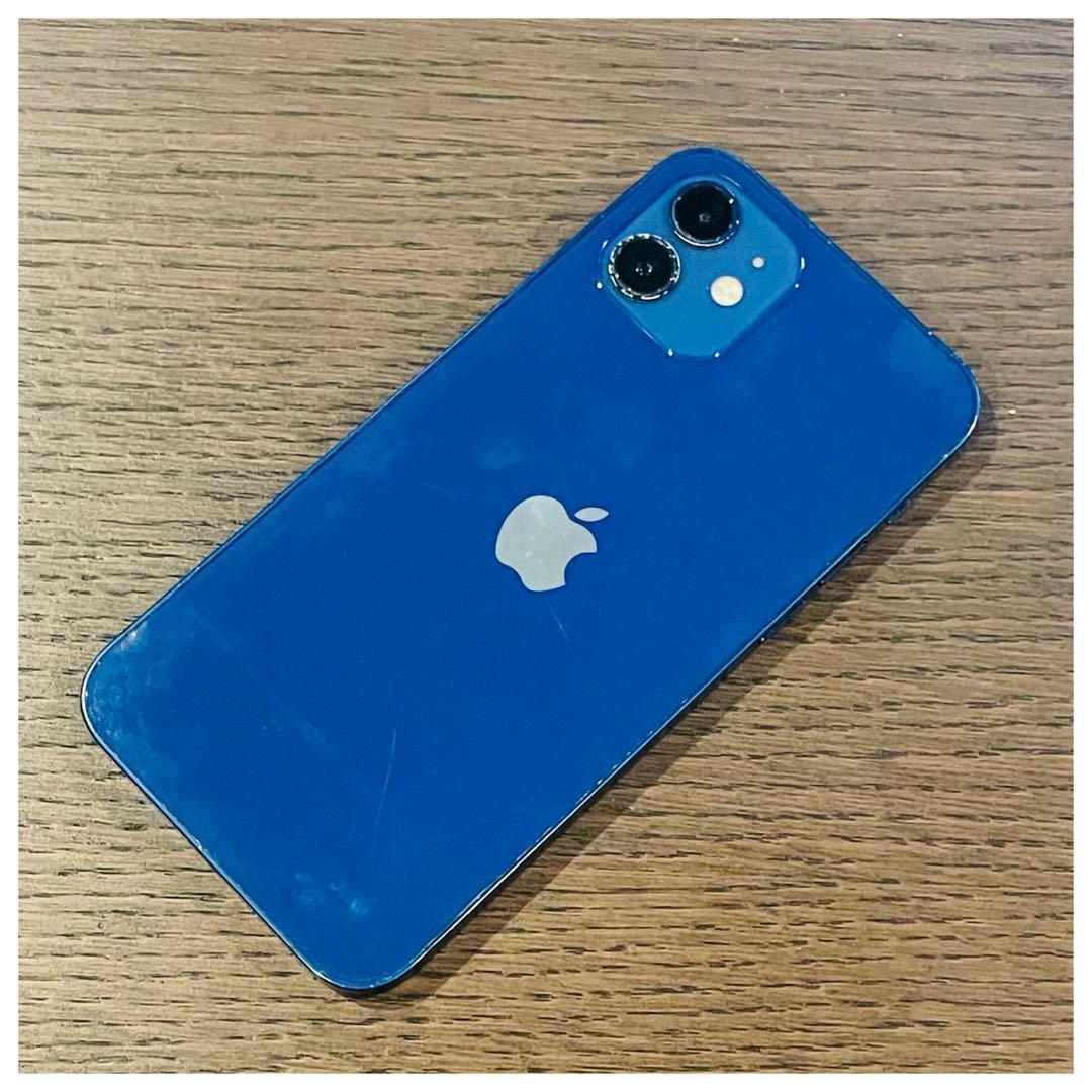【美品】iPhone12 本体 ブルー 64GB SIMフリー 本体 動作確認済