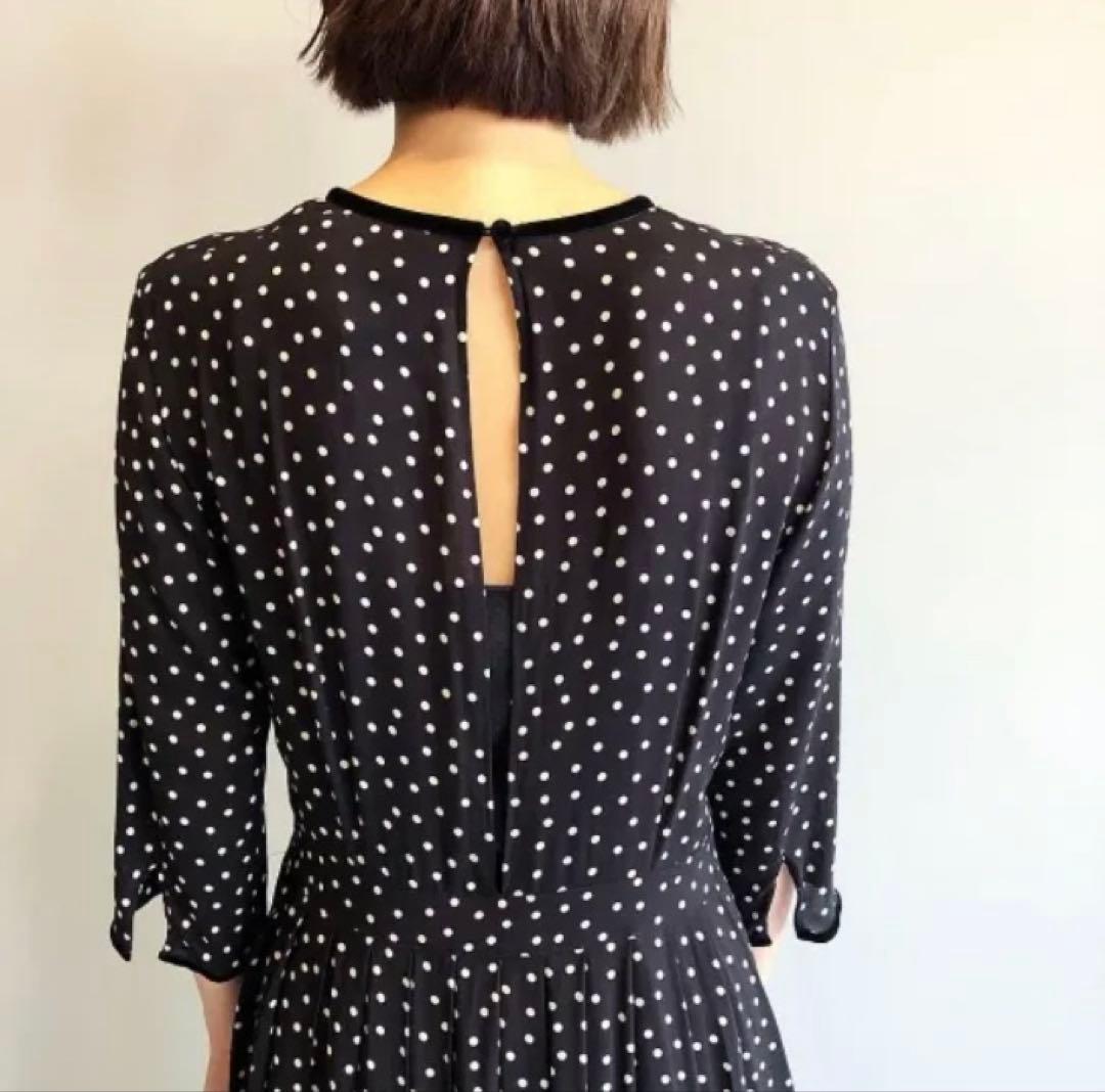 【美品】SINME シンメ　ドットロングワンピース　サイズM