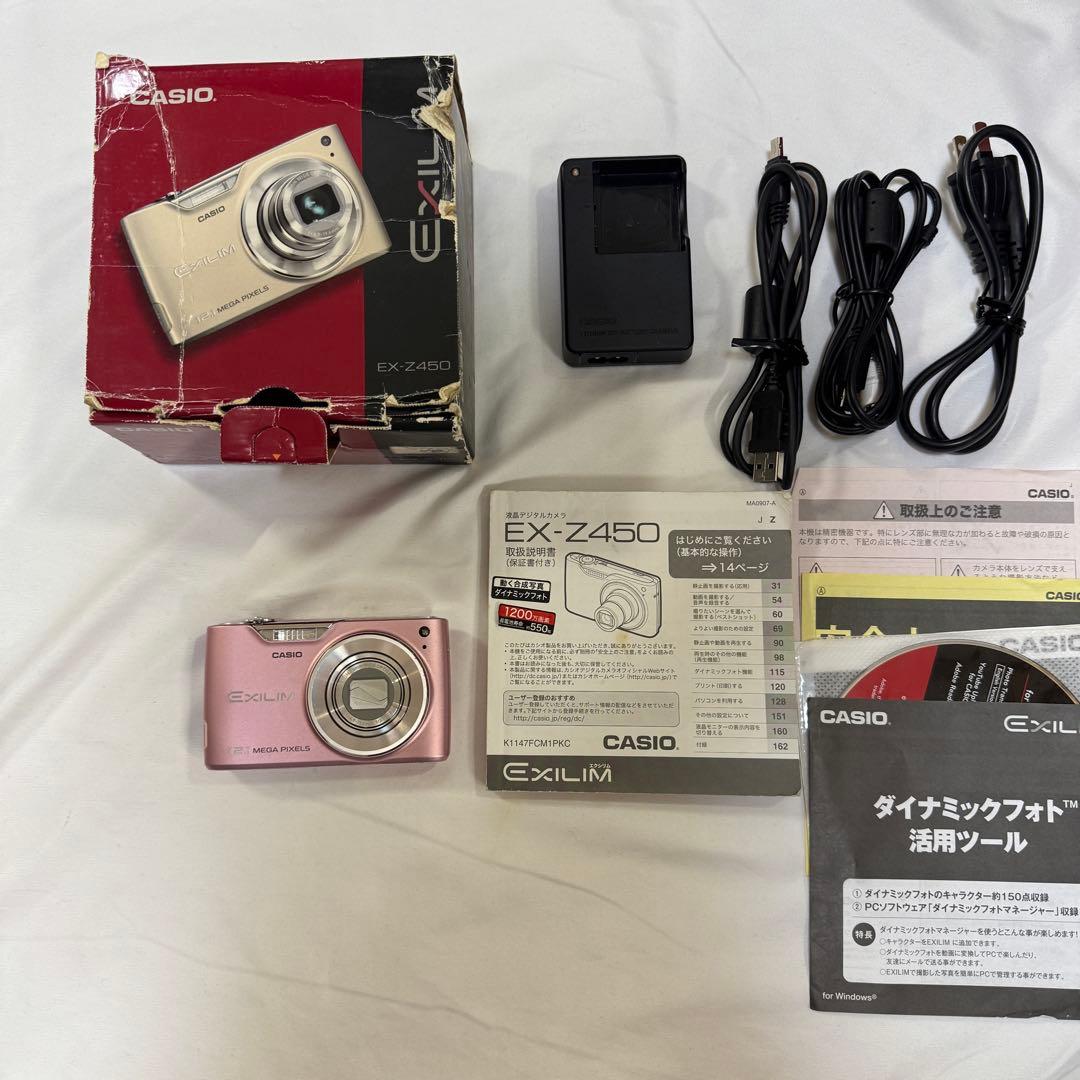 美品 CASIO EXILIM EX-Z450 ピンク カシオ コンデジ 箱付