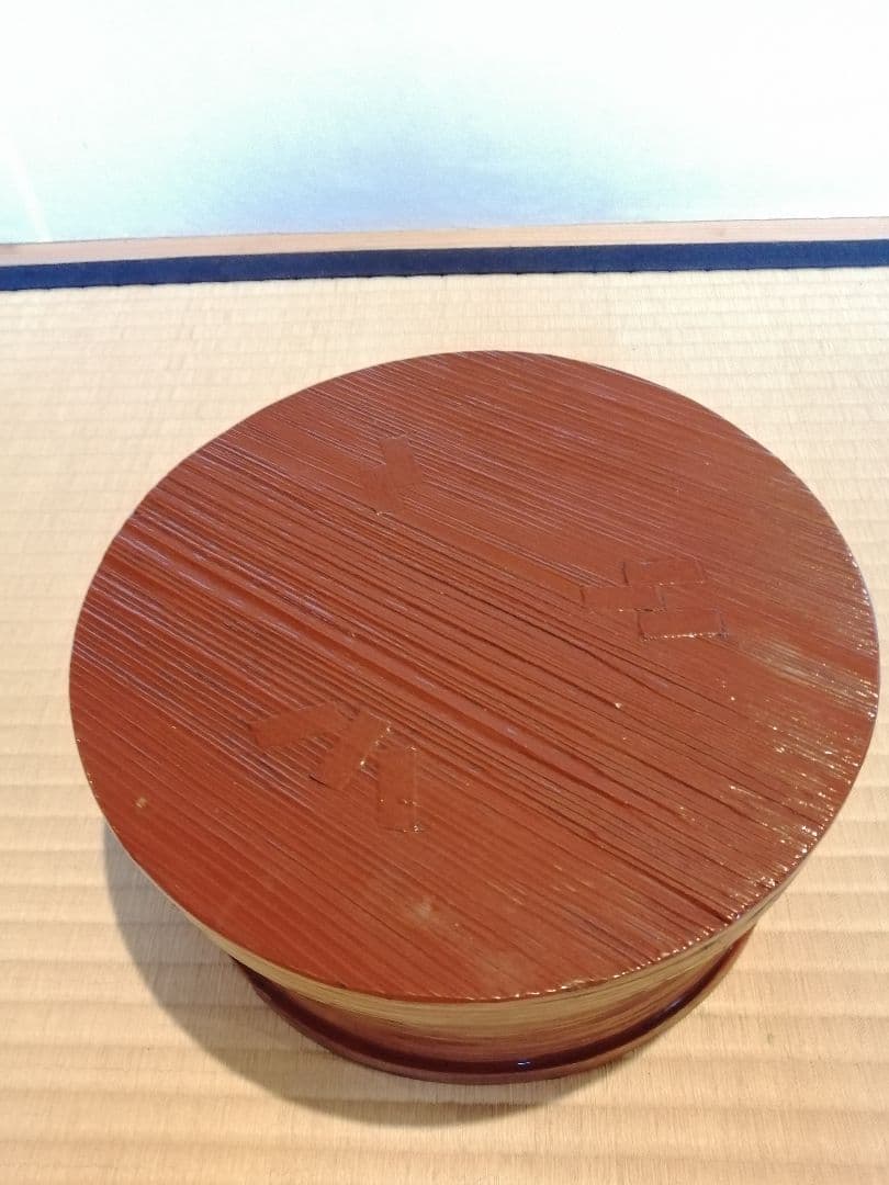 【茶事道具】秋田塗枌目飯器湯次　懐石道具