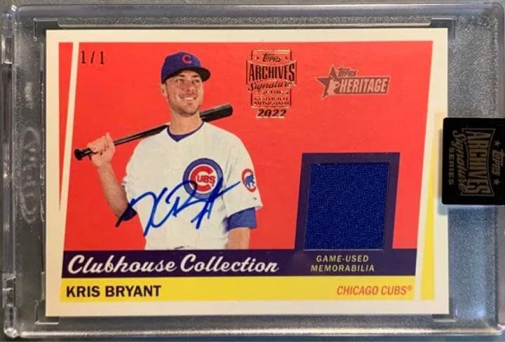 1of1 toppsarchivessignature2022クリスブライアント