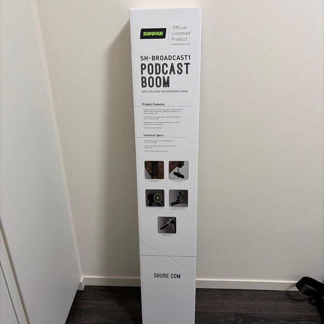 配信機器・PA機器・レコーディング機器 SHURE SH-BROADCAST1 PODCAST BOOM