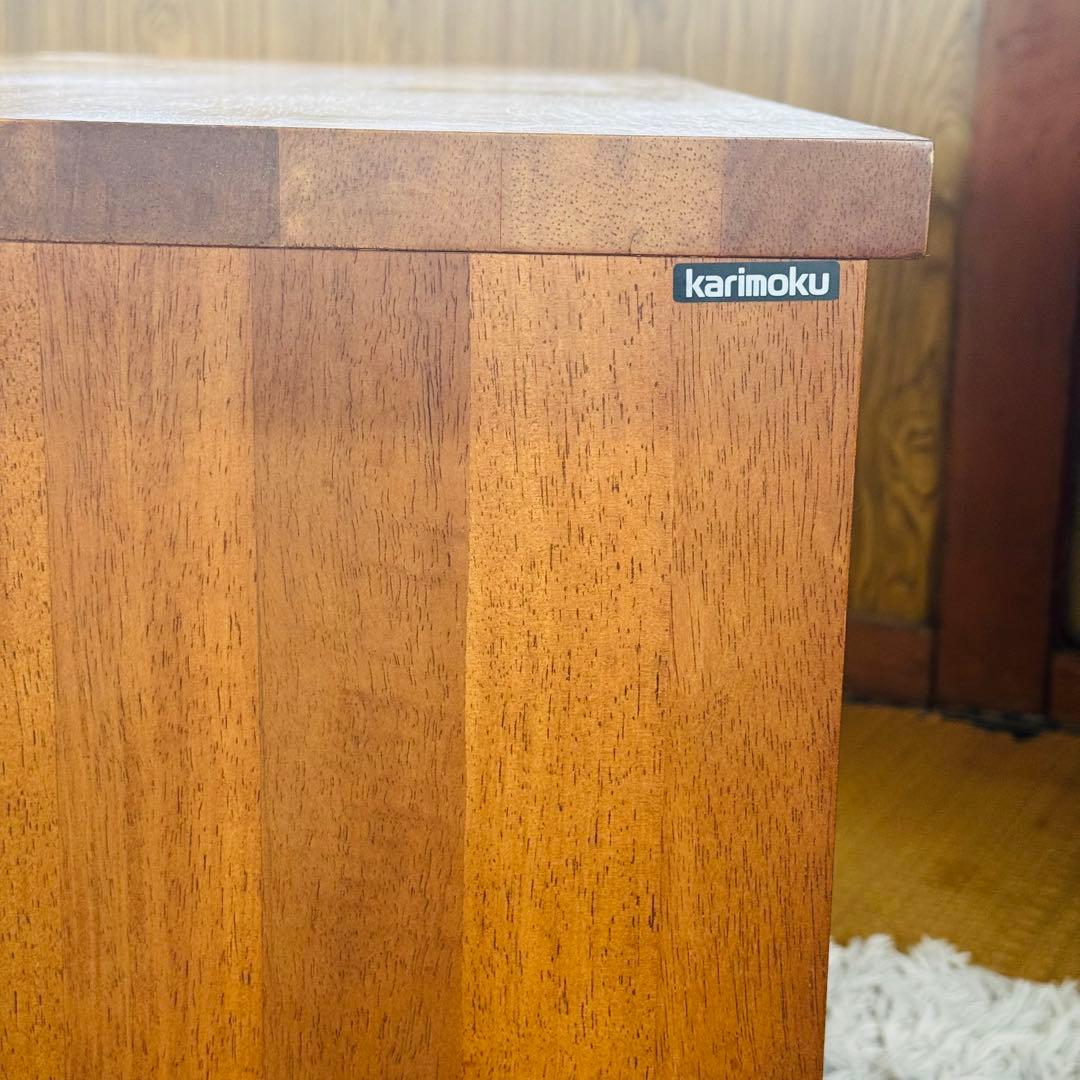 美品★カリモク サイドボード リビングボード キャビネット TVボード　飾棚
