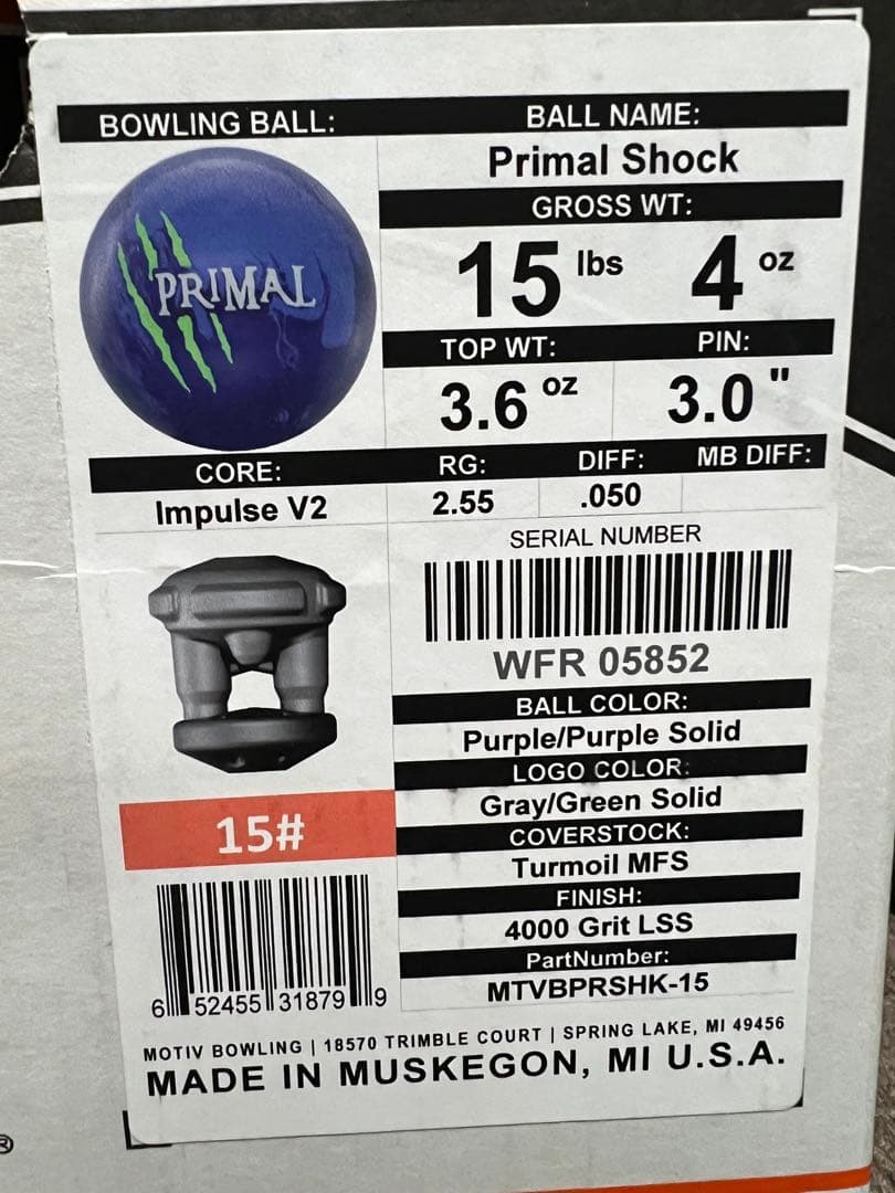 【新品・穴無し】 MOTIV　プライマルショック