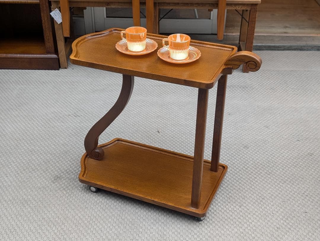 葉山家具（葉山ガーデン）／オーク材ワゴン／クラシカル／カントリースタイル