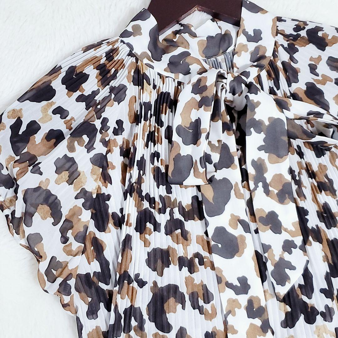 コルコバード ボウタイ シースルー ティアード ロングワンピース 総柄