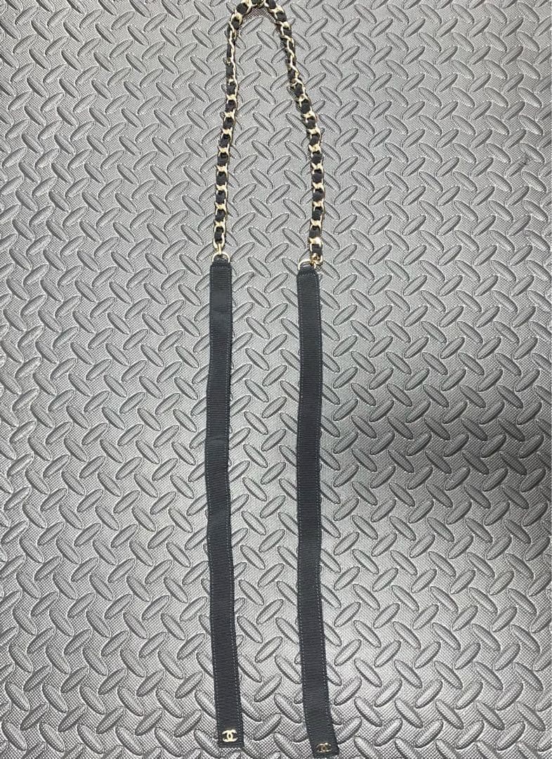 シャネル ココマーク リボンチェーンベルト 154cm 保存袋付き