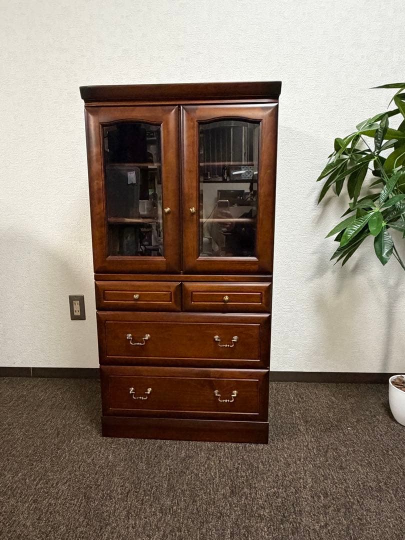 昭和レトロ 武富木工 キャビネット 食器棚 アンティーク調