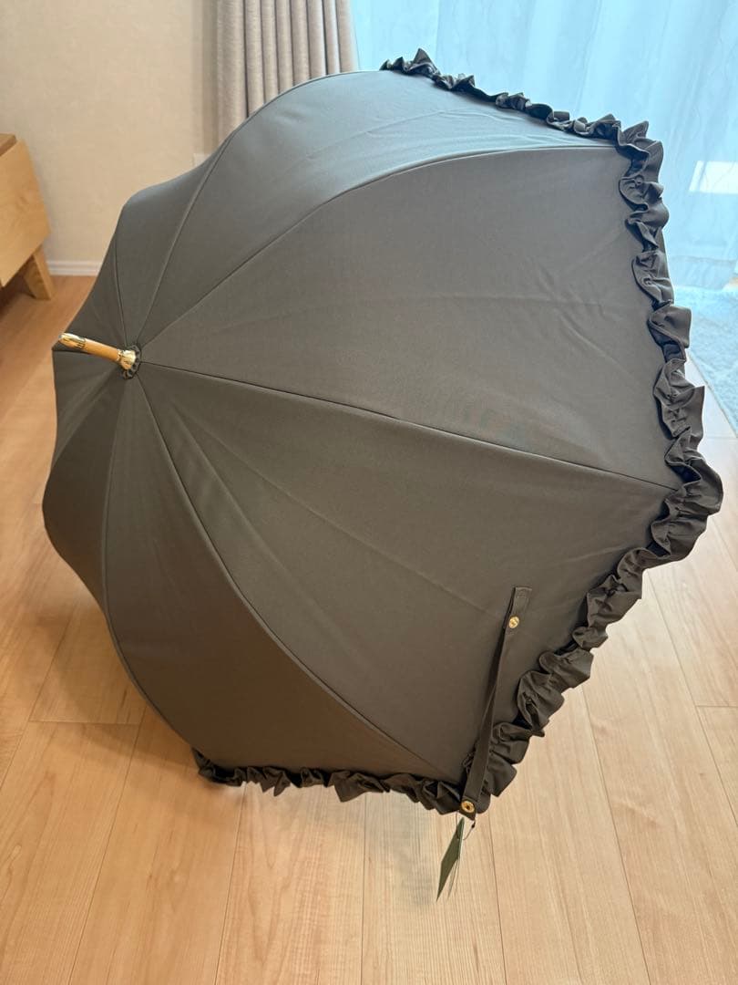 untule 日傘　長傘　M 55cm フリル　UVカット　晴雨兼用