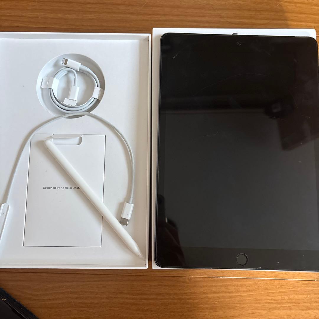 箱付　極美品 iPad 第７世代 32GB グレー Apple Pencil