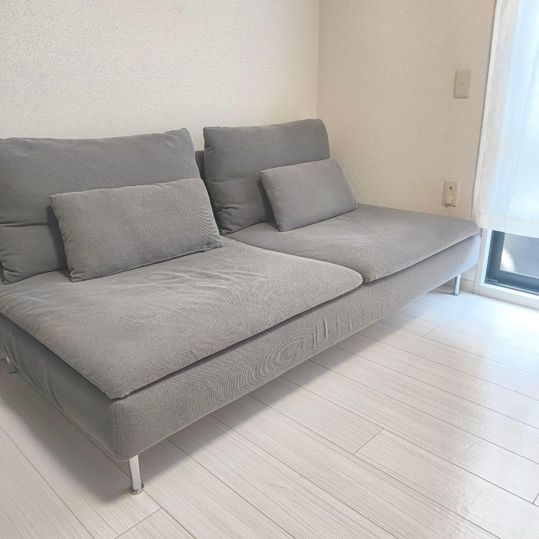 IKEA　ソーデルハムン　3人掛け　ダークグレー