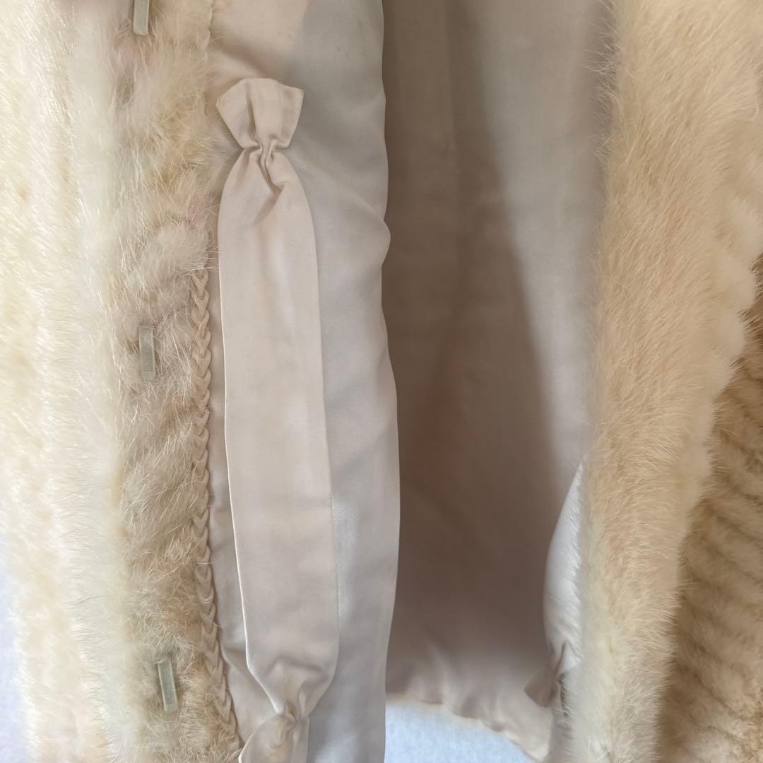 アイボリー 毛皮コート