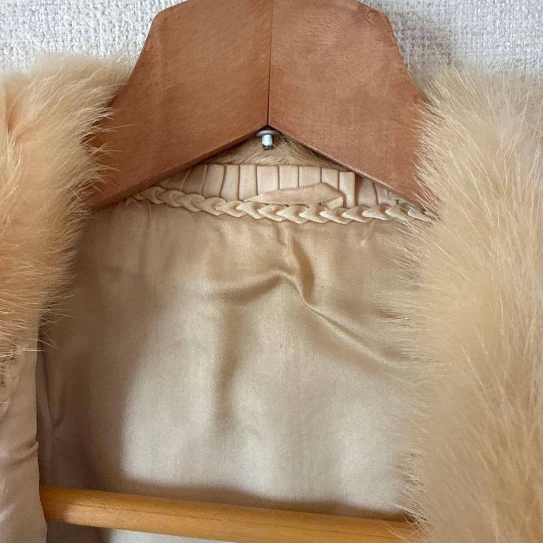 アイボリー 毛皮コート