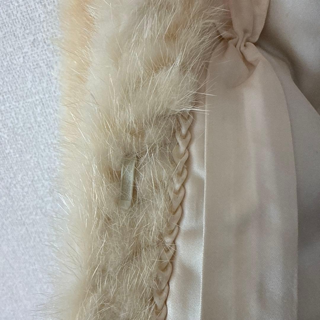 アイボリー 毛皮コート