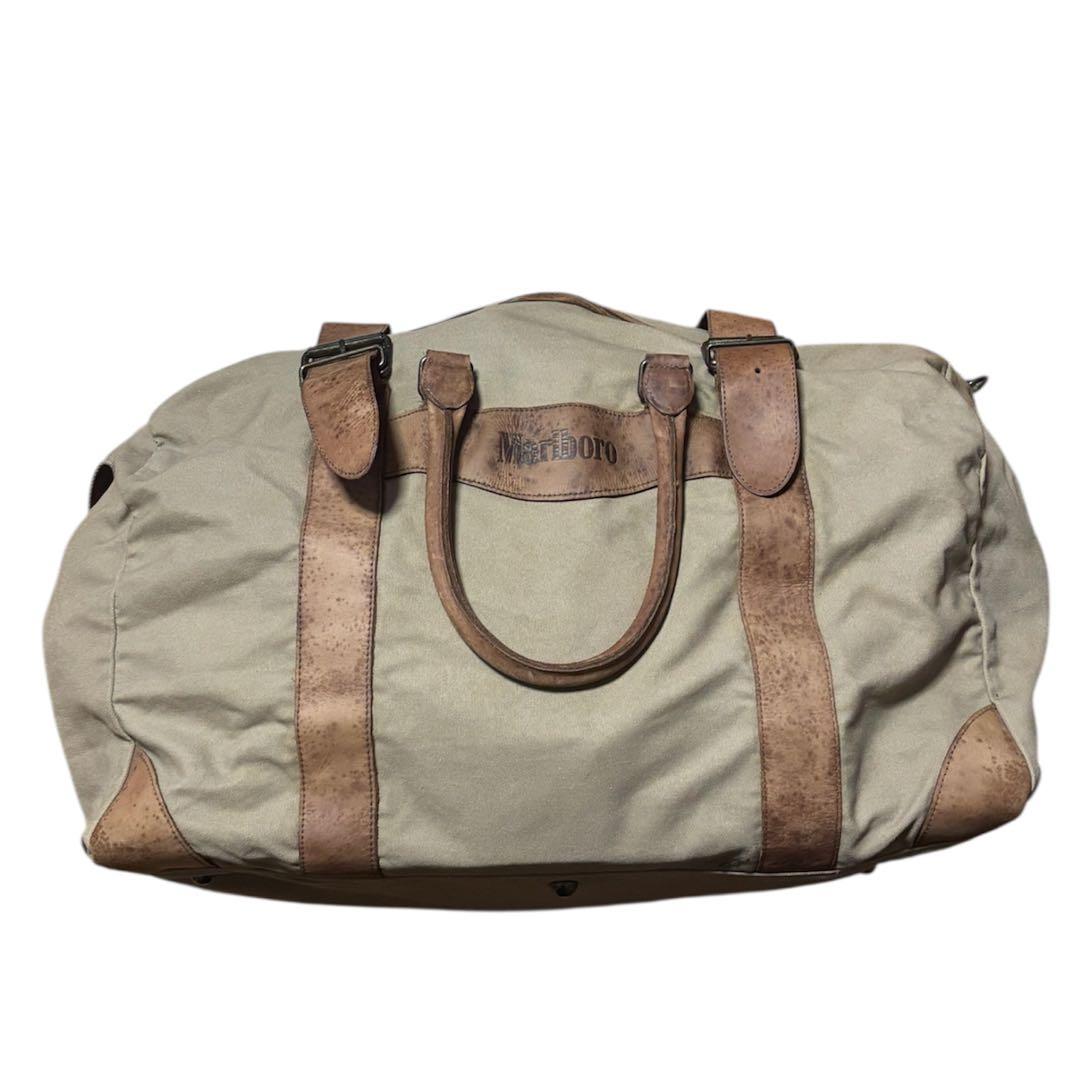 (希少品) 90~00s vintage Marlboro ボストンバッグレザー