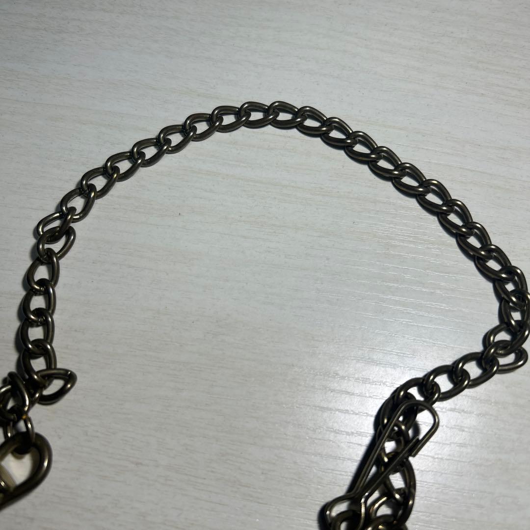 Schott ショット ウォレットチェーン 本革　ゴールド アメカジ バイカー