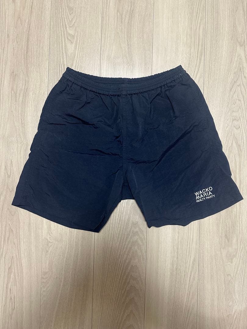 WACKO MARIA ナイロン ショートパンツ　Lサイズ　黒　ブラック