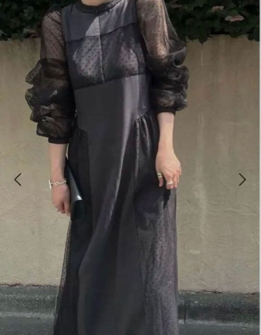 Willfully ドットフラワーモチーフドレス オケージョンドレス