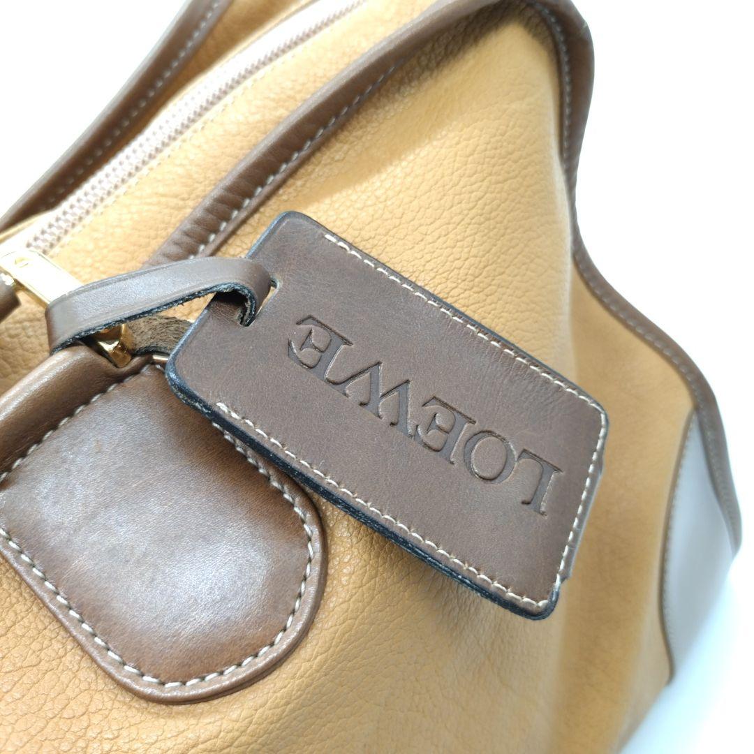【美品】LOEWE ロエベ アマソナ50 アナグラム レザー ボストンバッグ