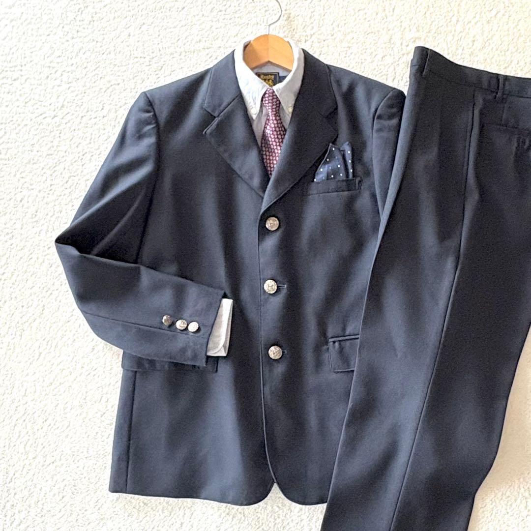 美品　160 男の子　フォーマル　ブレザー　スーツ　5点 銀ボタン　セットアップ