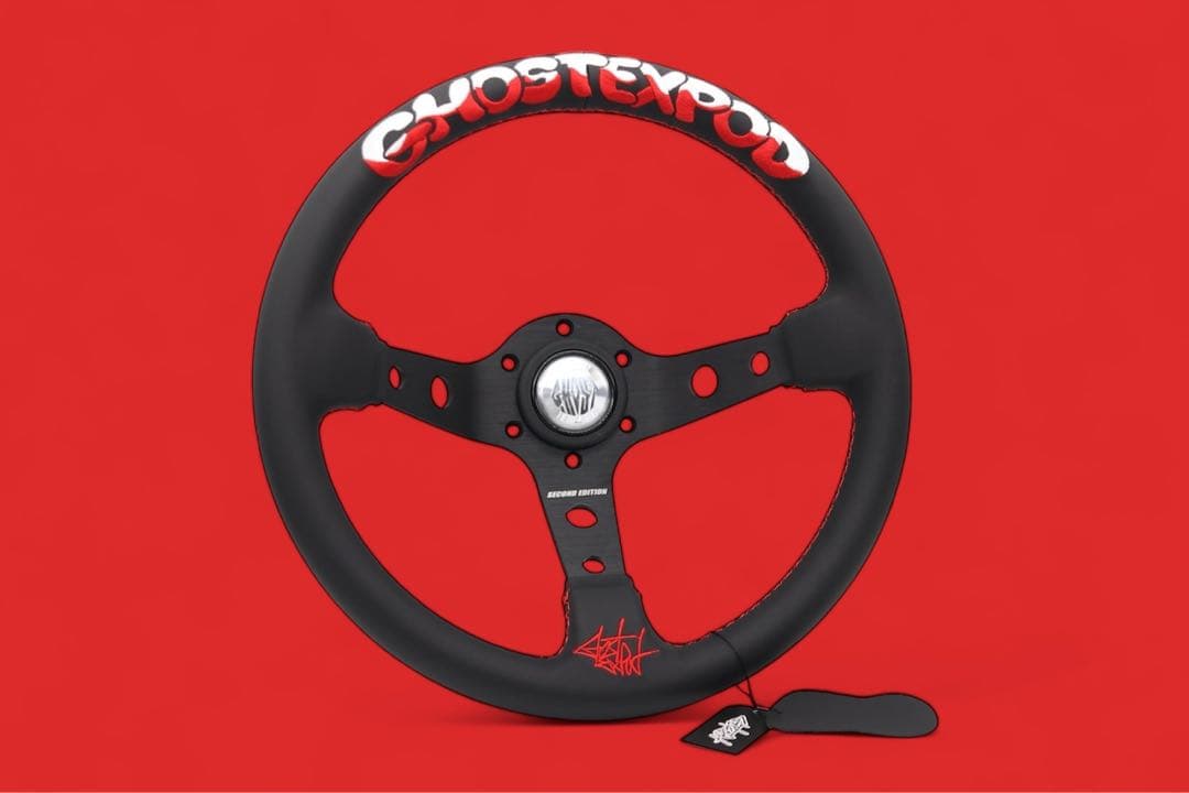 GHOST EXPOD 2ndモデル ステアリング　ブラッシュドロゴホーン付き