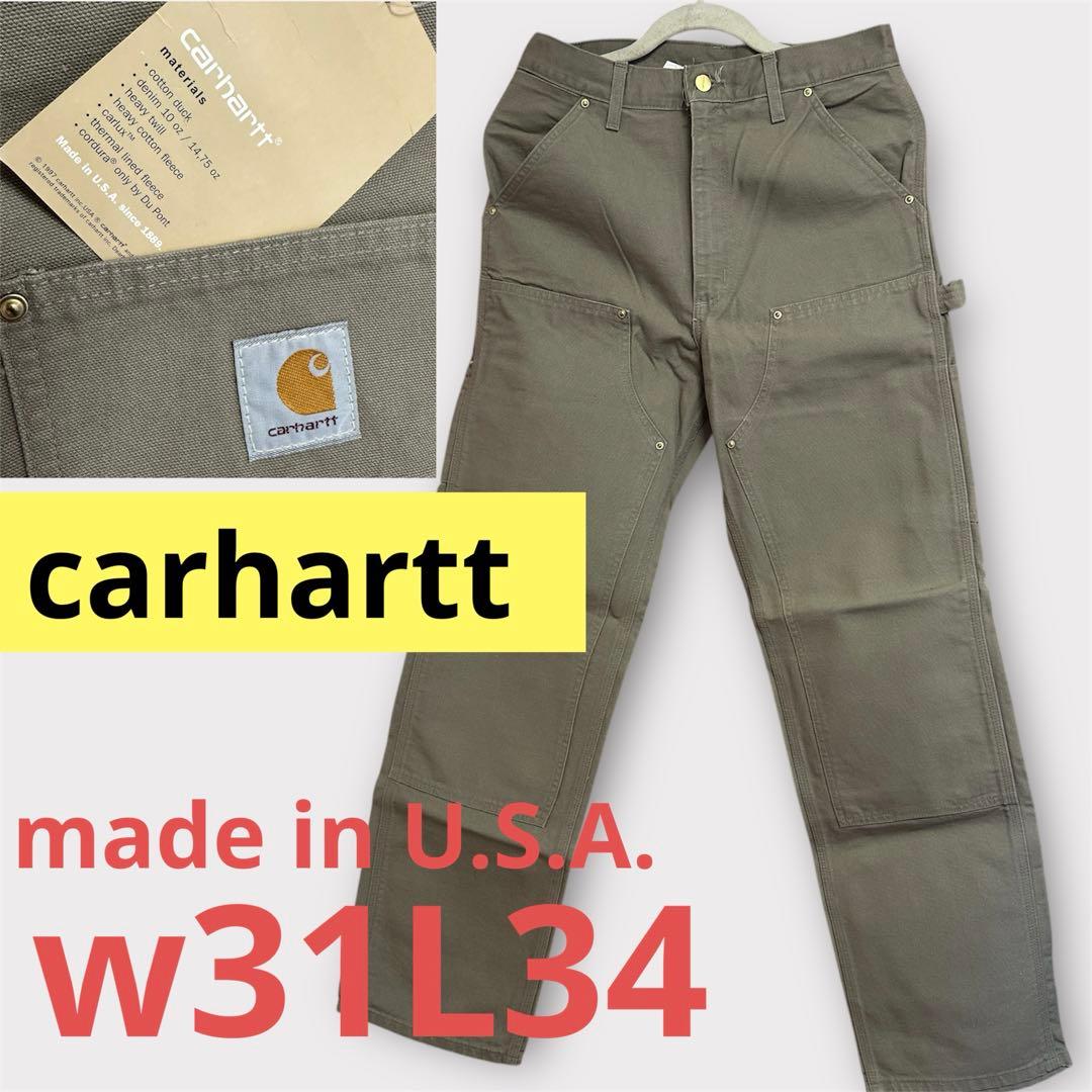 未使用！carharttカーハートダブルニーワークパンツ アメカジ31-34