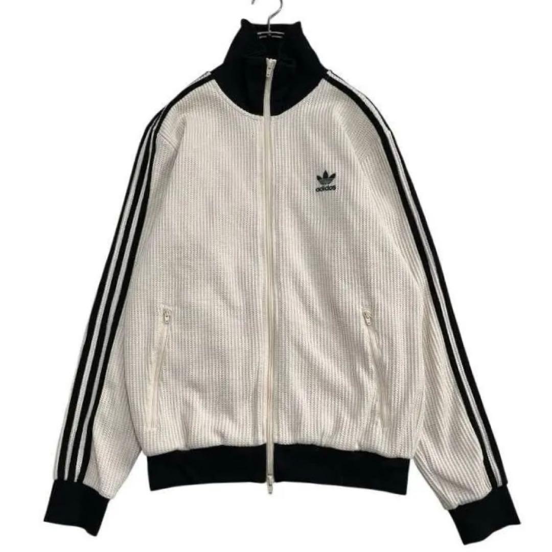 ●1272 adidas ワッフル クラシック トラックトップ ホワイト XL