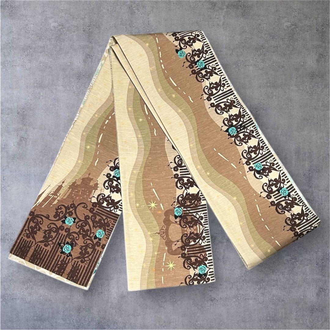 WAKKA 半幅帯　薔薇　美品　シンデレラ