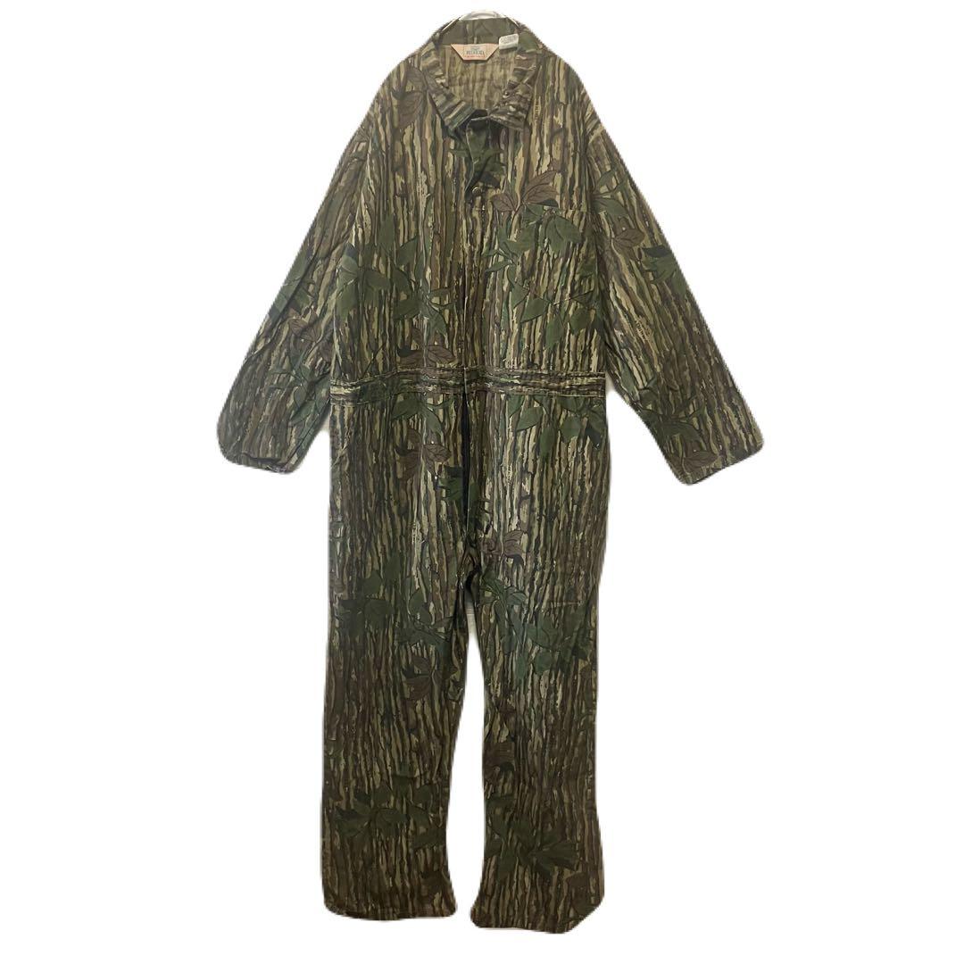 ●Z13【アメリカ製】つなぎ カモフラージュ柄 グリーン系 men's【2XL】
