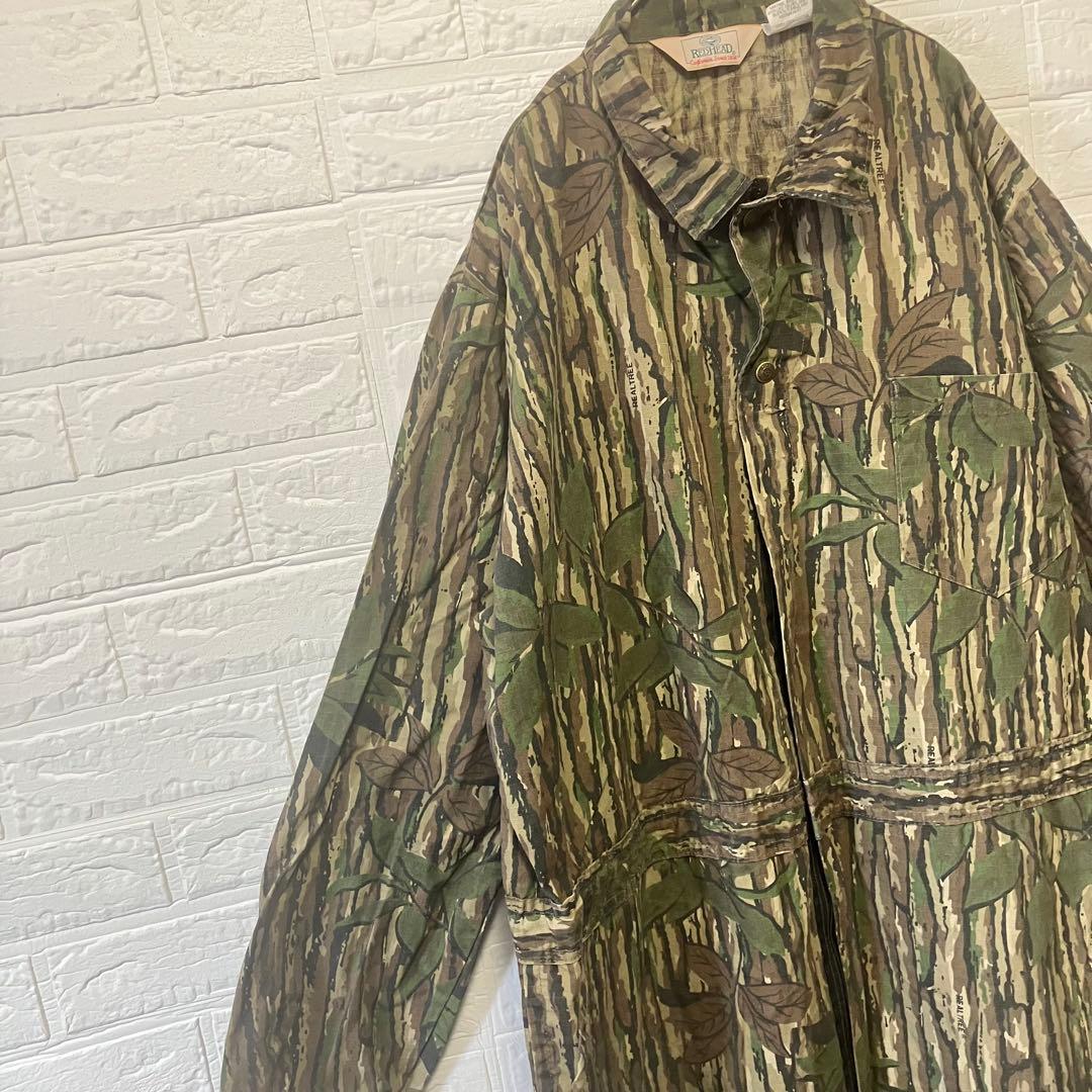 ●Z13【アメリカ製】つなぎ カモフラージュ柄 グリーン系 men's【2XL】