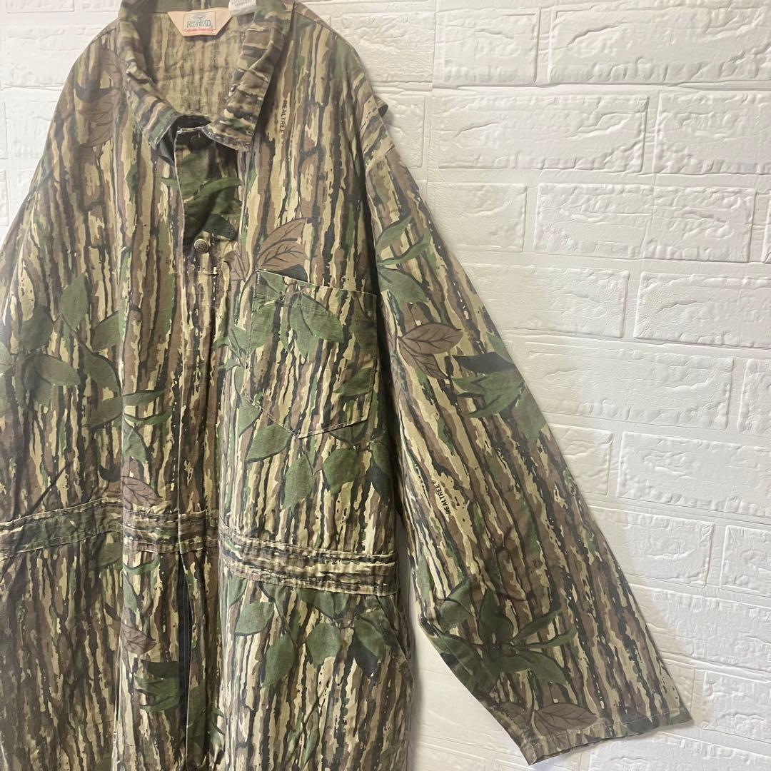 ●Z13【アメリカ製】つなぎ カモフラージュ柄 グリーン系 men's【2XL】