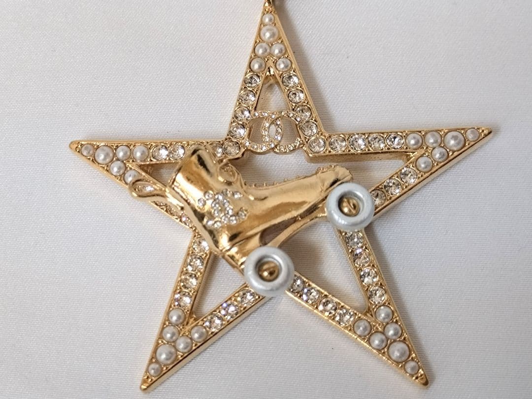 CHANEL シャネル ローラースケートモチーフ スター チャーム ゴールド