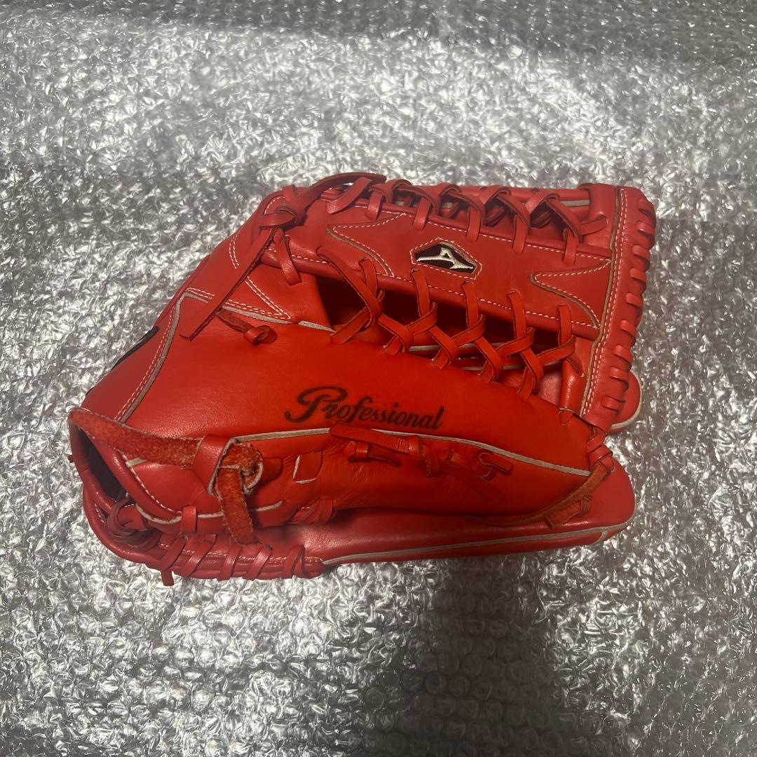 イチローモデル　Mizuno プロフェッショナル 軟式グローブ 赤