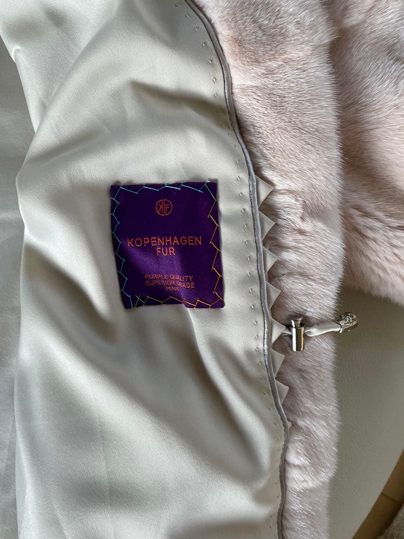 ミンクジャケット　ピンクベージュ