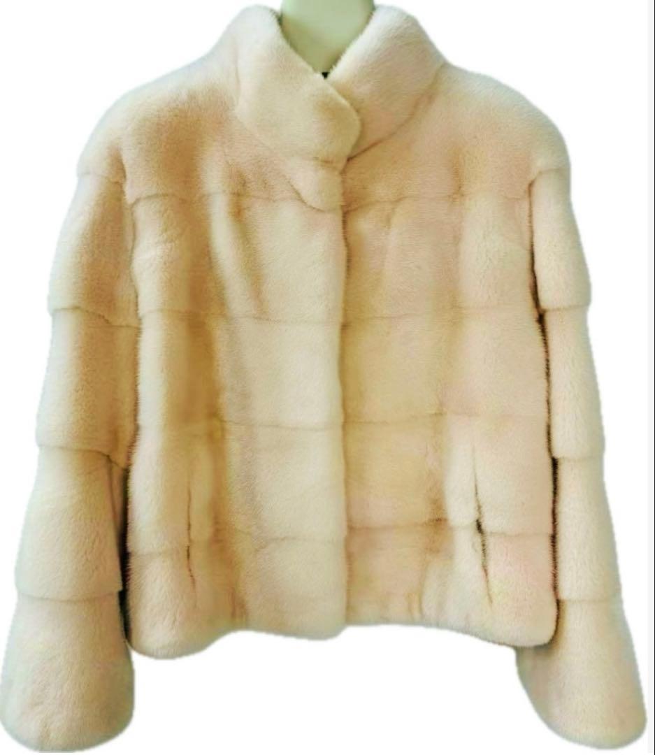 ミンクジャケット　ピンクベージュ