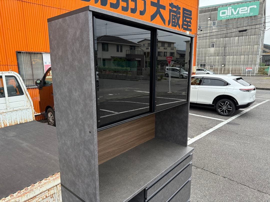 ほぼ未使用　レンジボード　松田家具　ガバーナ　幅117cm 側面傷