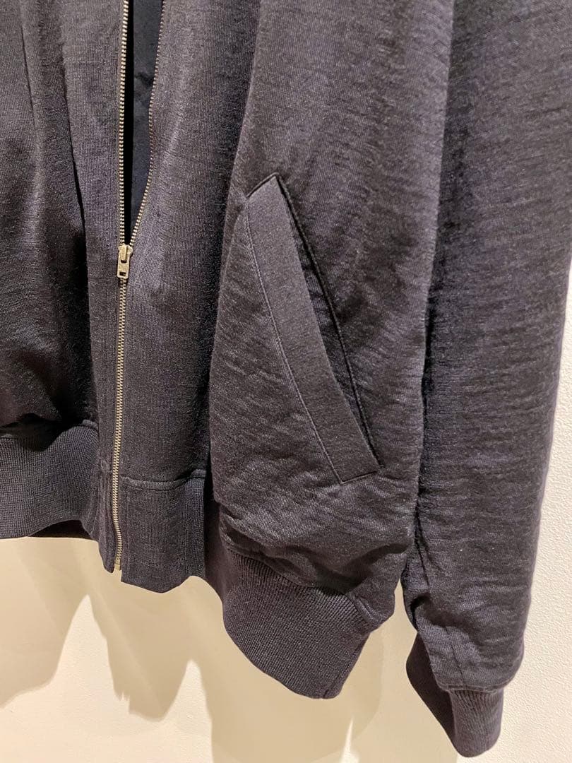 COMOLI ウールニット ジップブルゾン