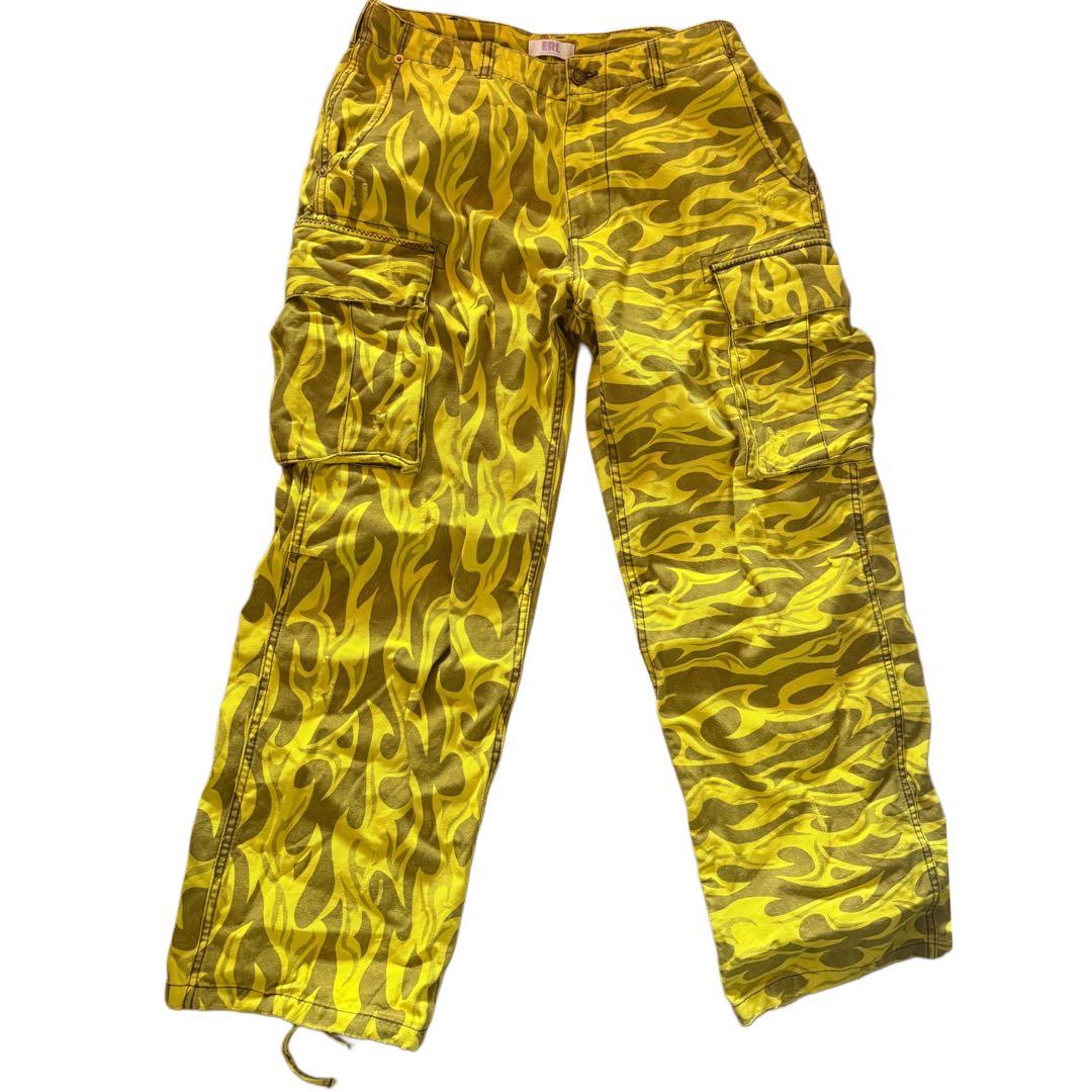 ERL イエローフレイム カーゴパンツ