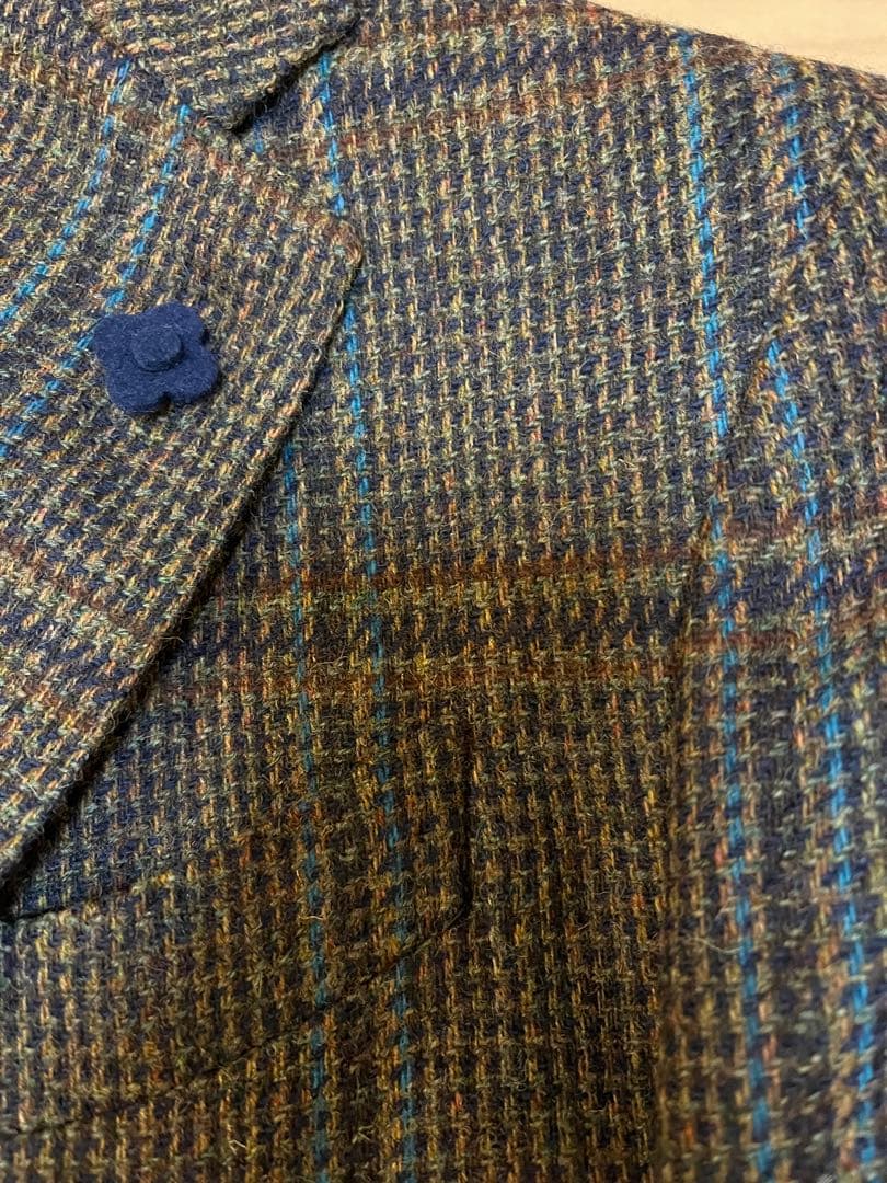 LARDINI チェック柄 テーラードジャケット