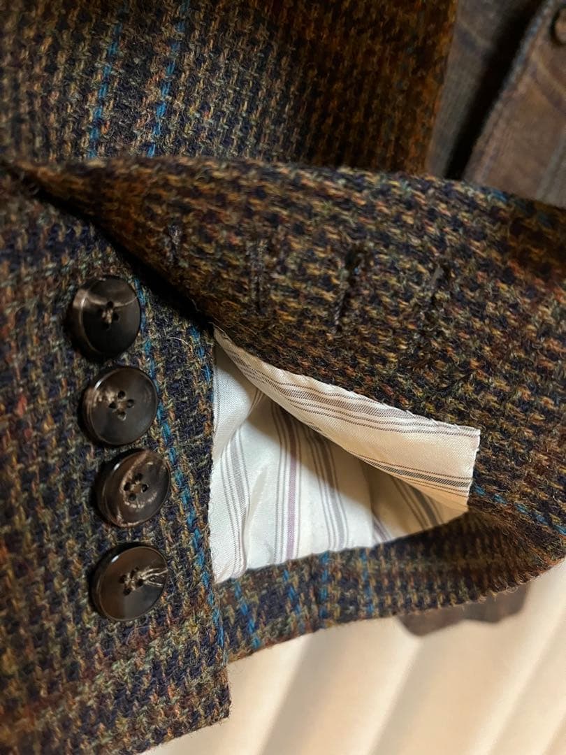 LARDINI チェック柄 テーラードジャケット