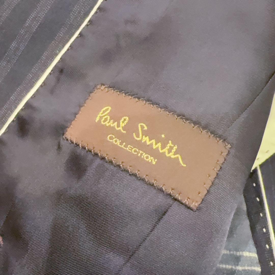 最高級 super160s Paul Smith ストライプ ビジネススーツ M