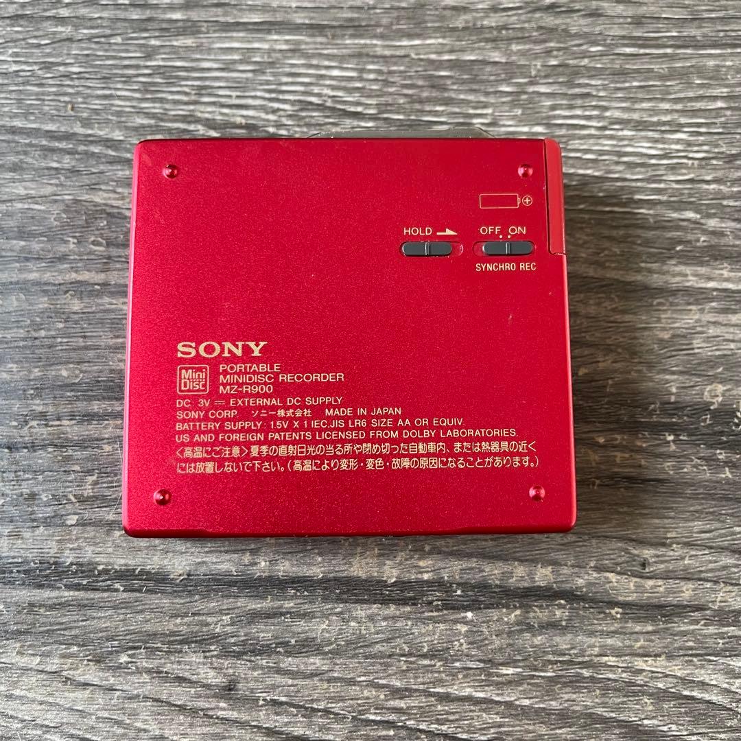 SONY MZ-R900 ポータブルMDレコーダー レッド