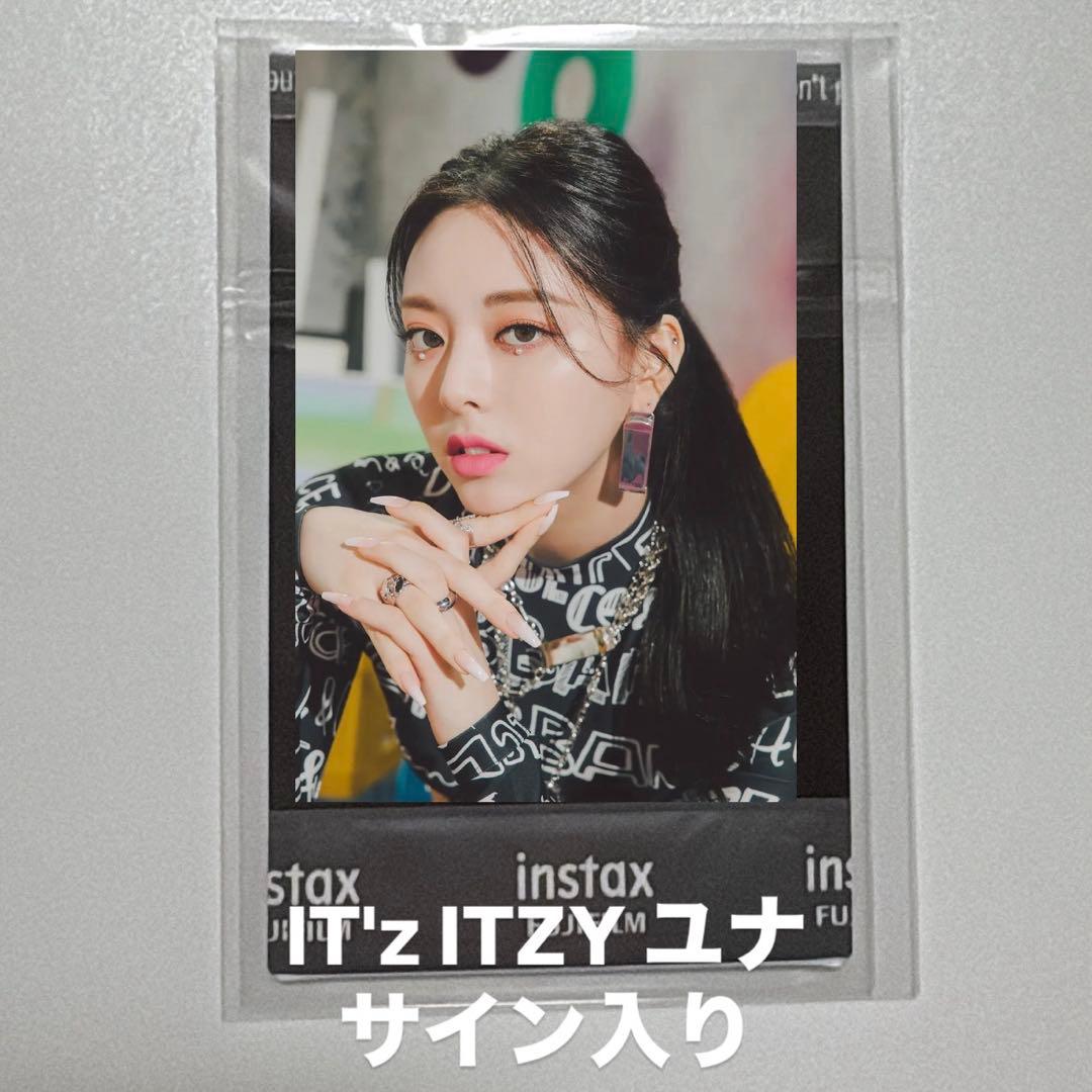 ITZY ユナ　チェキ　IT'z ITZY サイン入り　タワレコ
