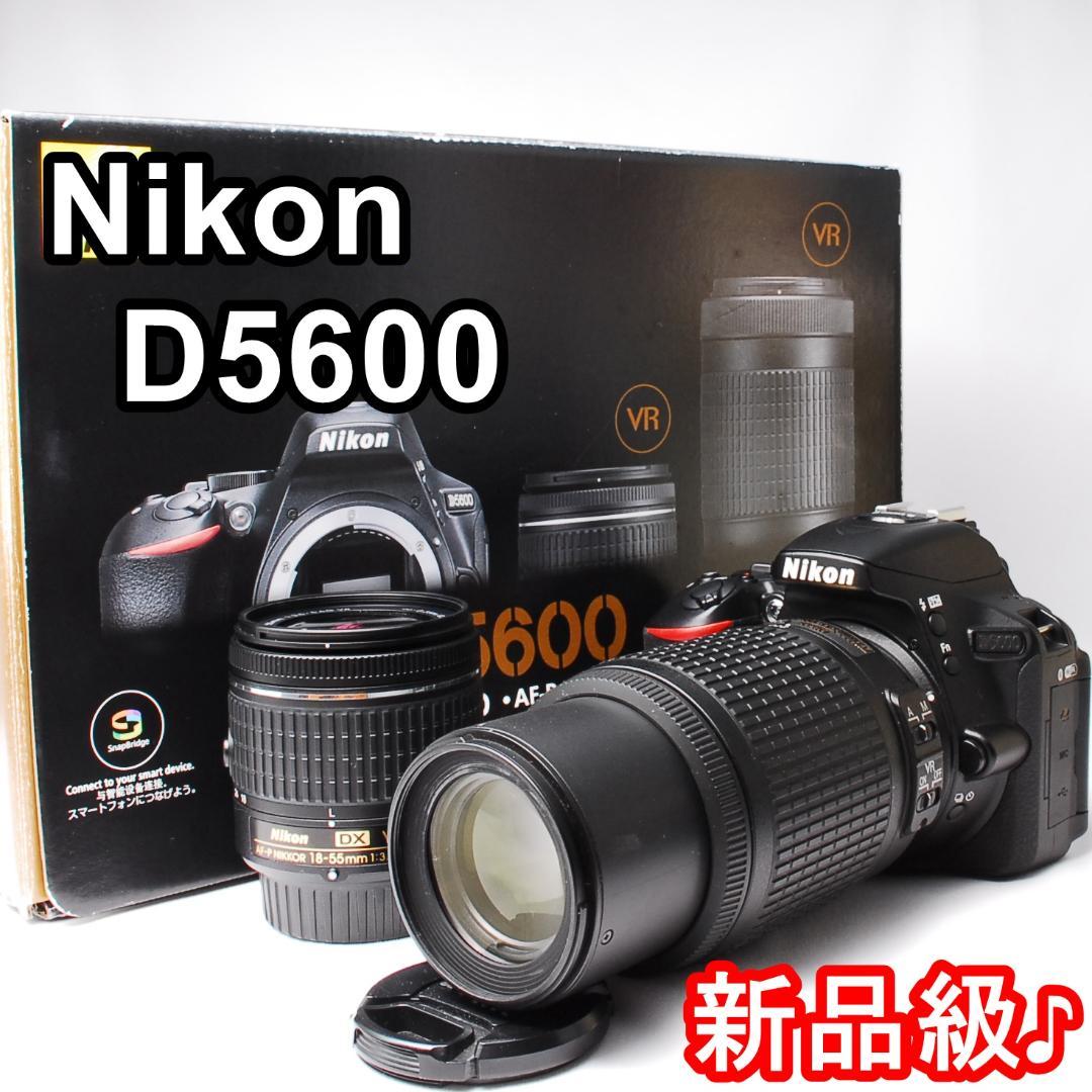 【新品級】Nikon D5600 Wレンズ 初心者おすすめ Wi-Fi転送