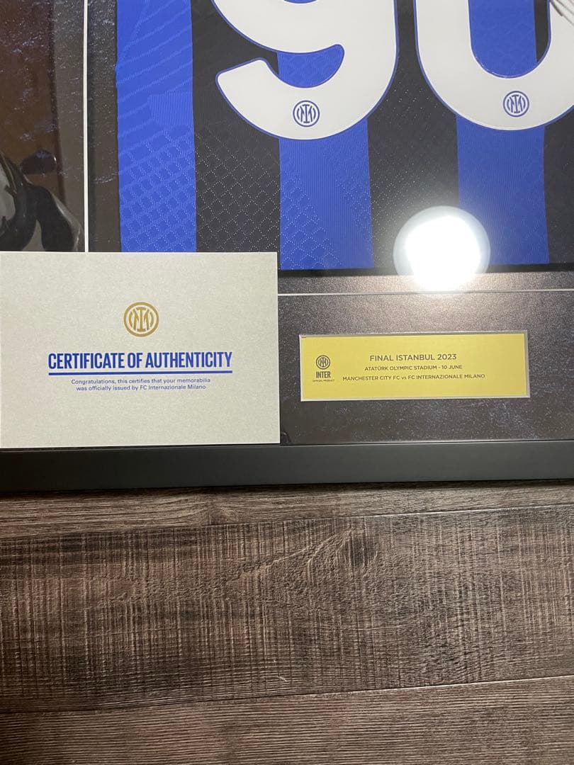 ルカク インテル　直筆サイン ユニフォーム 22-23 チャンピオンズリーグ決勝