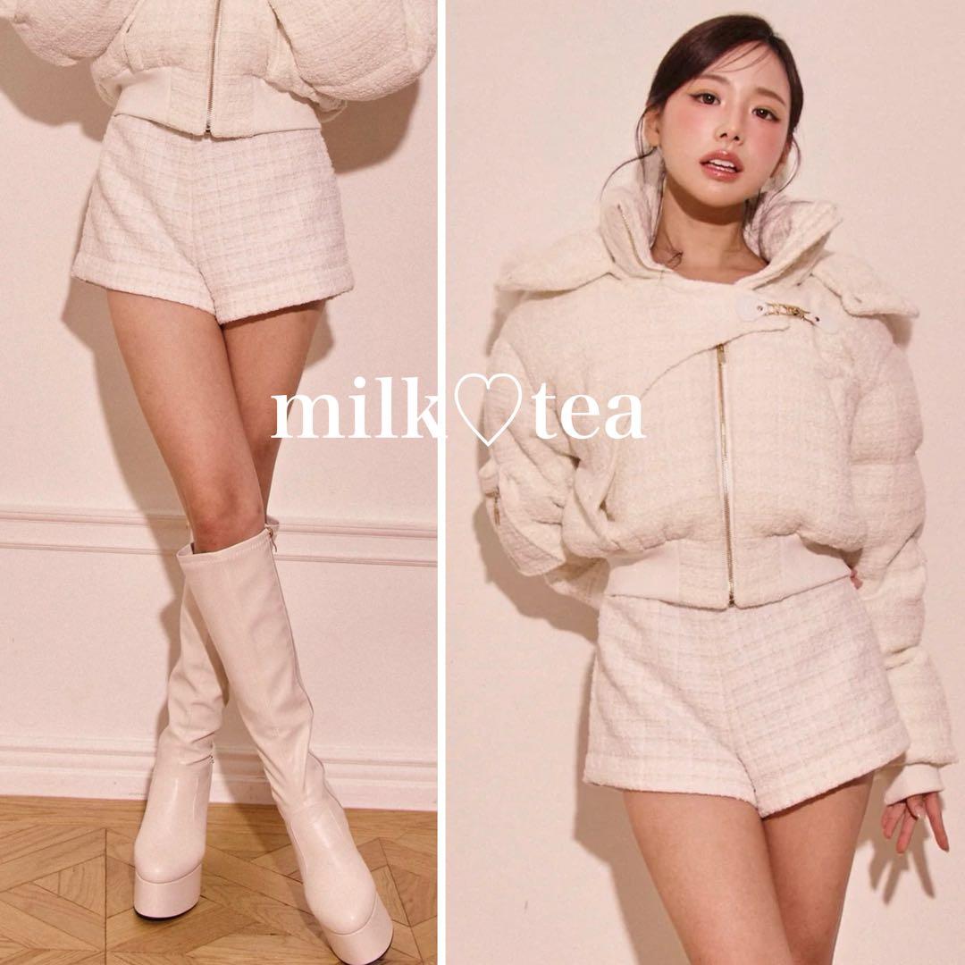 新品タグ付き Randy ベロアツイードショートパンツ ホワイト