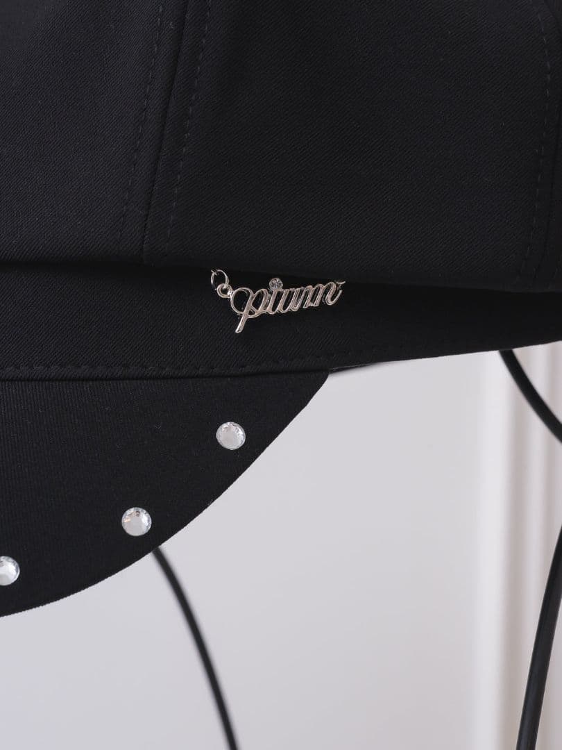 新品未使用　タグ付き　pium　piumロゴチャームツイルキャスケット