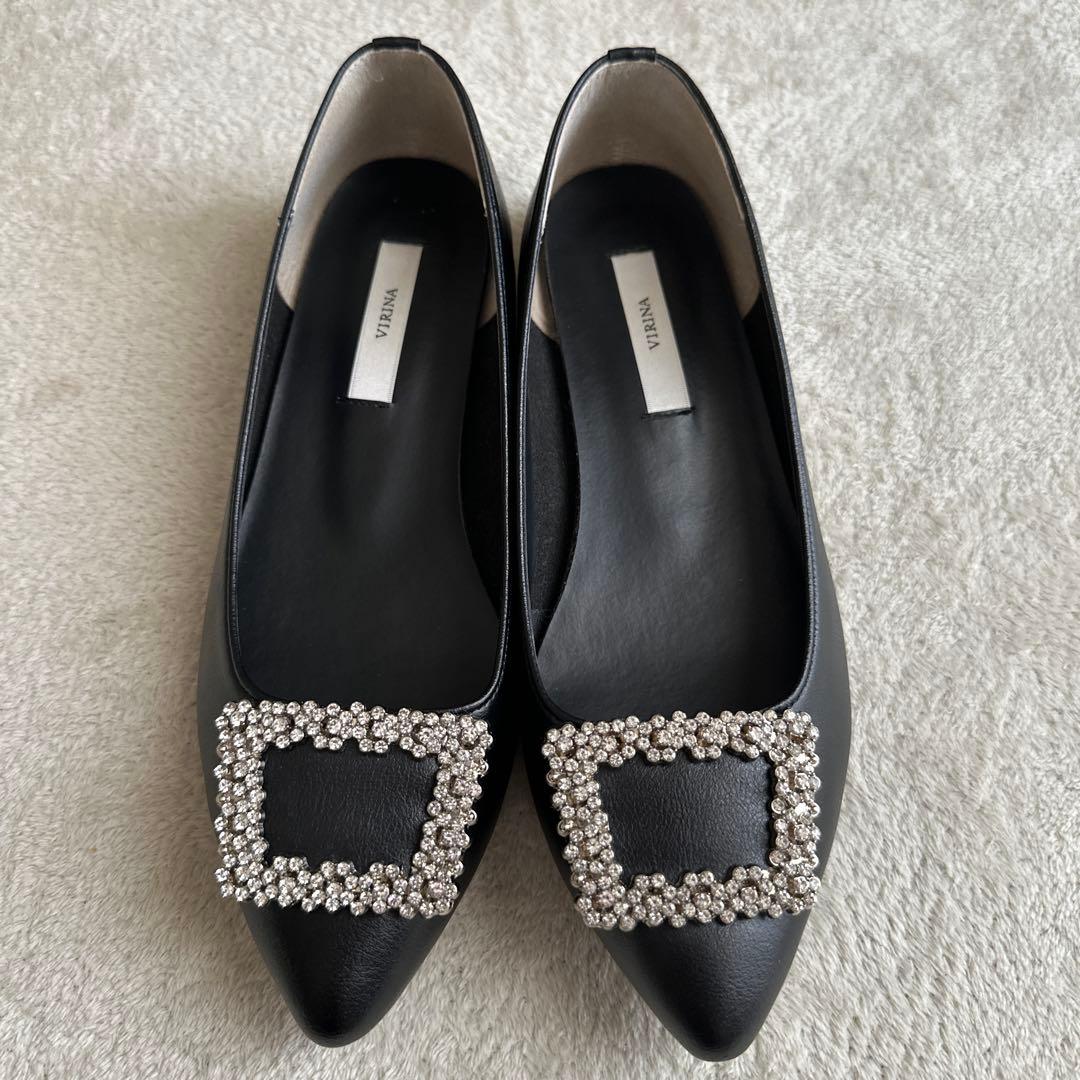 VIRINA ビジューパンプス 24 晴雨兼用