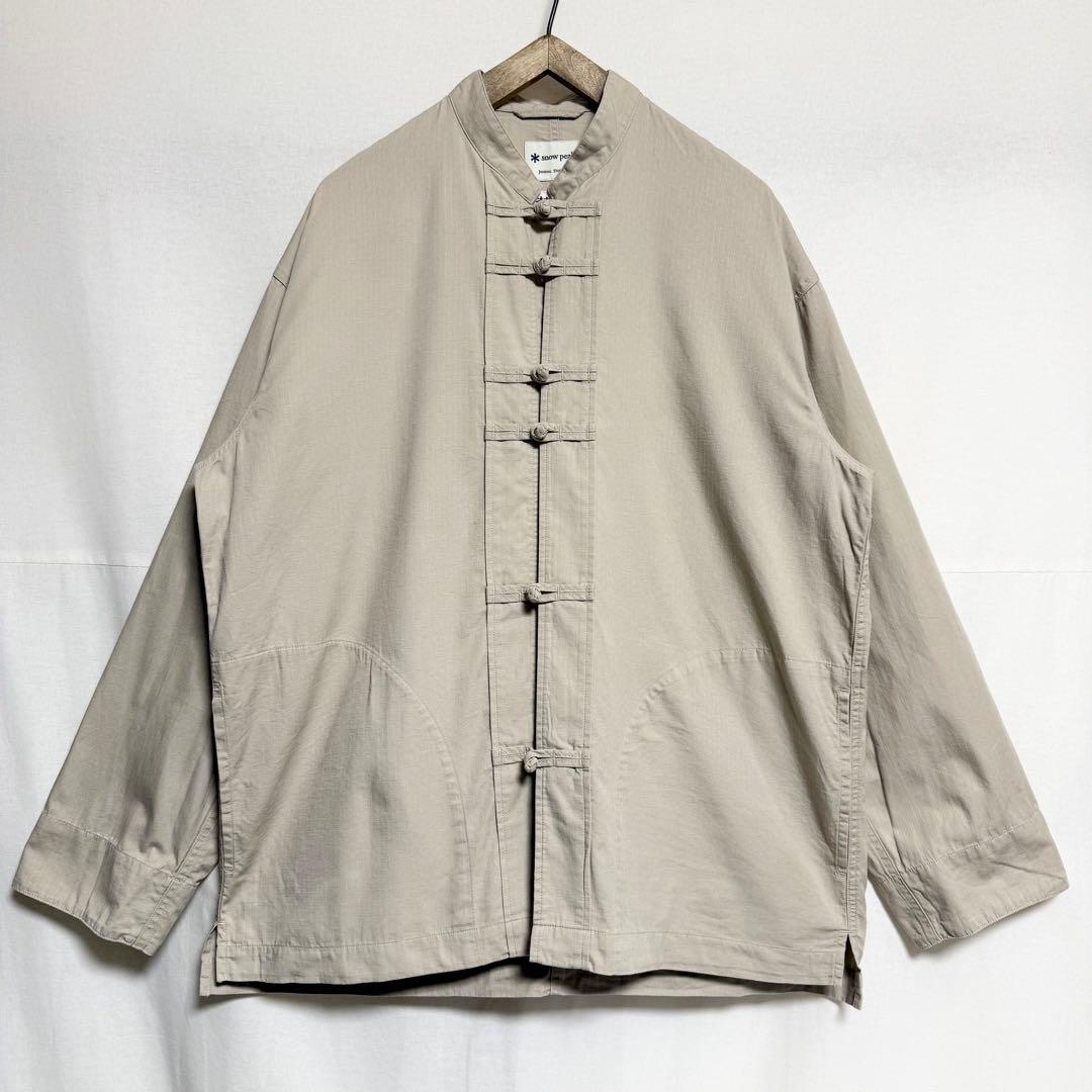 Lサイズ！peak リップストップチャイニーズシャツジャケット